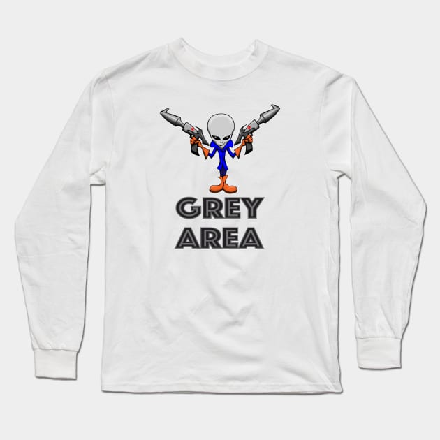 Grey Area Long Sleeve T-Shirt by Wickedcartoons